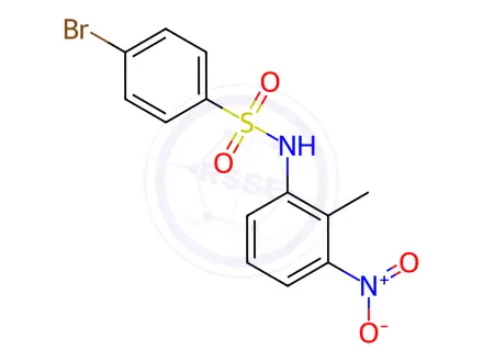 Chemical structure of 4-Bromo-N-(2-methyl-3-nitrophenyl)benzenesulfonamide