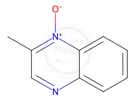 Chemical structure of Quinoxaline, 2-methyl-, 1-oxide