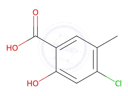Chemical structure of 4-Chloro-2-hydroxy-5-methylbenzoic Acid