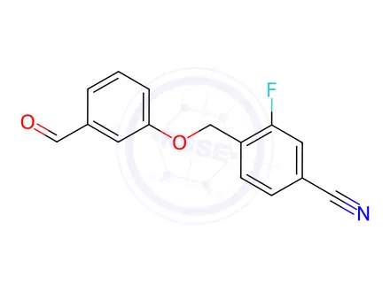 Chemical structure of 3-Fluoro-4-((3-formylphenoxy)methyl)benzonitrile