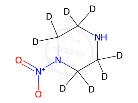 Chemical structure of 1-Nitropiperazine-d8