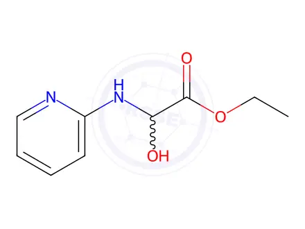 Chemical structure of Acetic acid, hydroxy(2-pyridinylamino)-, ethyl ester (9CI)