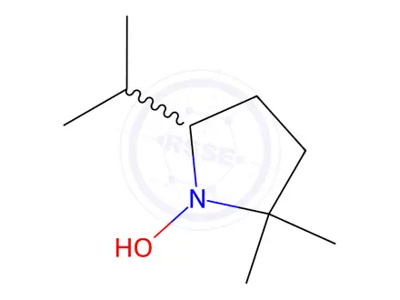 Chemical structure of Pyrrolidine, 1-hydroxy-2,2-dimethyl-5-(1-methylethyl)-(9CI)