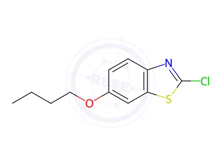 Chemical structure of Benzothiazole, 6-butoxy-2-chloro-
