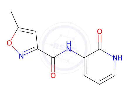 Chemical structure of 5-methyl-N-(2-oxo-1,2-dihydropyridin-3-yl)isoxazole-3-carboxamide(WXG01718)