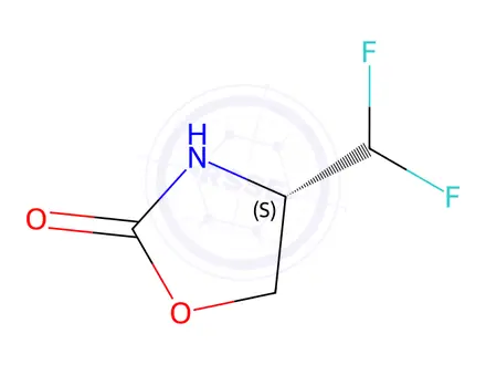 Chemical structure of (S)-4-(Difluoromethyl)-2-oxazolidinone