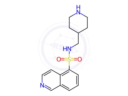 Chemical structure of Isoquinoline-5-sulfonic acid (piperidin-4-ylmethyl)-amide dihydrochloride