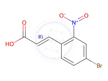 Chemical structure of 4-Bromo-2-nitrocinnamic acid