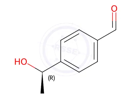 Chemical structure of Benzaldehyde, 4-[(1R)-1-hydroxyethyl]-(9CI)