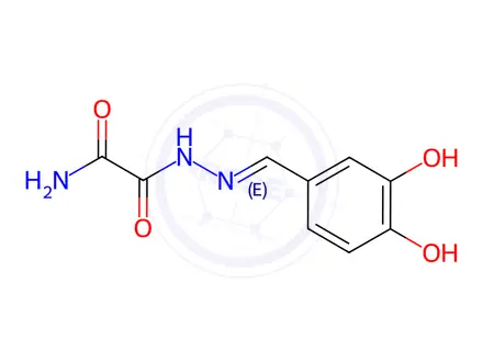 Chemical structure of Acetic acid, aminooxo-, [(3,4-dihydroxyphenyl)methylene]hydrazide (9CI)
