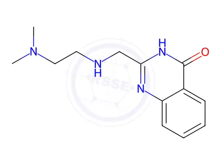 Chemical structure of 2-({[2-(dimethylamino)ethyl]amino}methyl)-3,4-dihydroquinazolin-4-one dihydrochloride