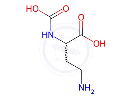 Chemical structure of Butanoic acid, 4-amino-2-(carboxyamino)-(9CI)