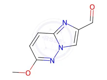 Chemical structure of Imidazo[1,2-b]pyridazine-2-carboxaldehyde, 6-methoxy-