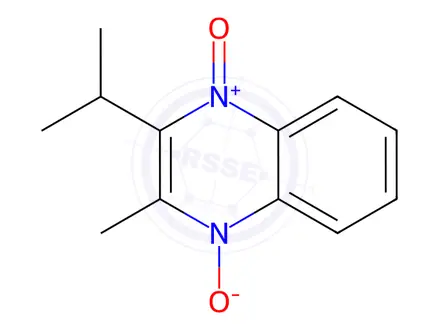 Chemical structure of QUINOXALINE-2-METHYL-2-(1-METHYLETHYL)-1,4-DIOXIDE