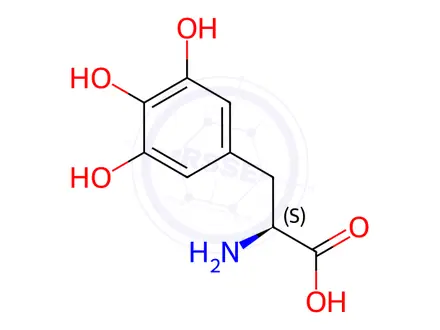 Chemical structure of Tyrosine Impurity 10 (3,5-Dihydroxy-L-Tyrosine)