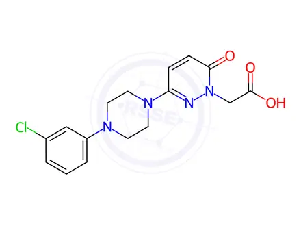 Chemical structure of [3-[4-(3-Chlorophenyl)piperazin-1-yl]-6-oxopyridazin-1(6H)-yl]acetic acid
