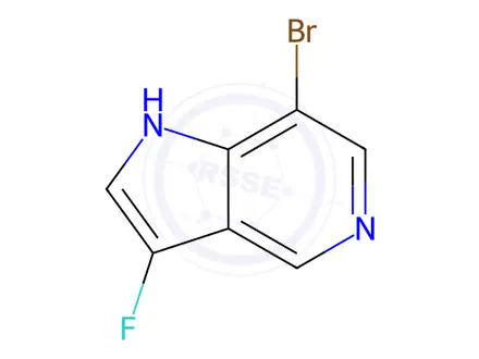 Chemical structure of 7-BroMo-3-fluoro-5-azaindole