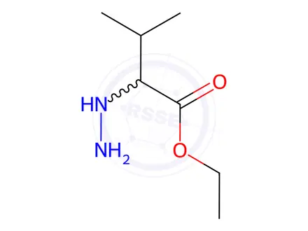 Chemical structure of Butanoic acid, 2-hydrazino-3-methyl-, ethyl ester (9CI)