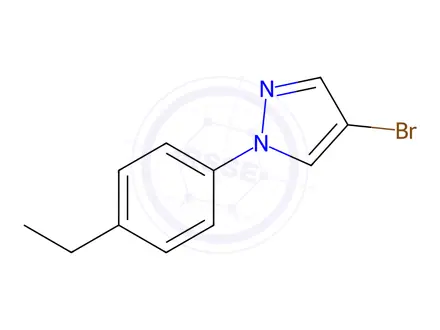 Chemical structure of 4-Bromo-1-(4-ethylphenyl)pyrazole