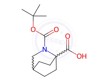 Chemical structure of 2-[(tert-butoxy)carbonyl]-2-azabicyclo[2.2.2]octane-1-carboxylic acid