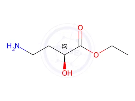 Chemical structure of Butanoic acid, 4-amino-2-hydroxy-, ethyl ester, (2S)-