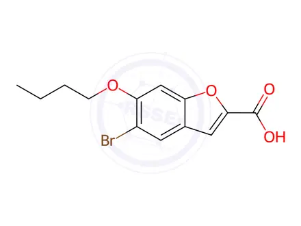 Chemical structure of 5-Bromo-6-butoxybenzofuran-2-carboxylic acid