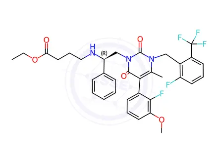 Chemical structure of Elagolix Impurity 8 HCl salt