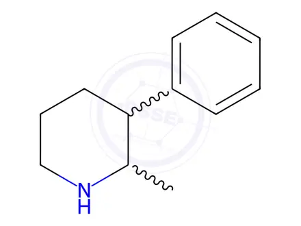 Chemical structure of Piperidine, 2-methyl-3-phenyl-