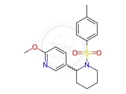 Chemical structure of 2-Methoxy-5-(1-tosylpiperidin-2-yl)pyridine