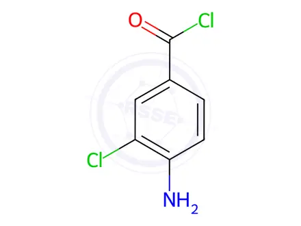 Chemical structure of Benzoyl chloride, 4-amino-3-chloro-(9CI)
