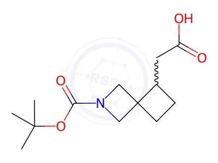 Chemical structure of 2-(2-(tert-butoxycarbonyl)-2-azaspiro[3.3]heptan-5-yl)acetic acid