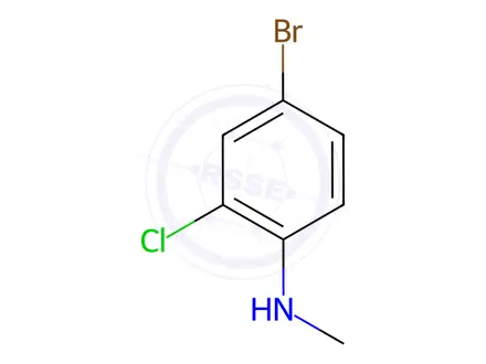 Chemical structure of 4-bromo-2-chloro-N-methylaniline
