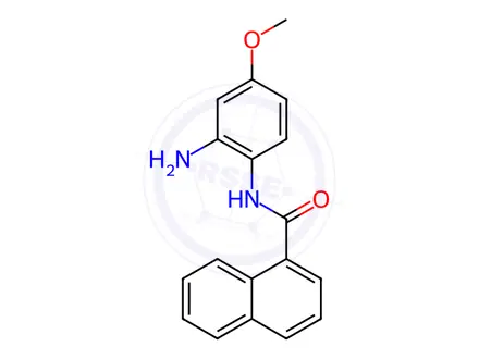 Chemical structure of N-(2-amino-4-methoxyphenyl)naphthalene-1-carboxamide