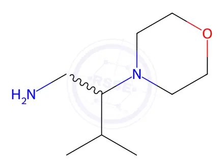 Chemical structure of 3-methyl-2-(morpholin-4-yl)butan-1-amine