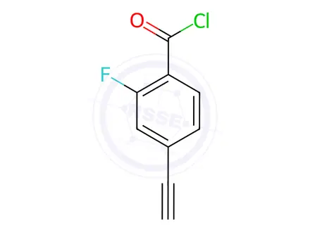 Chemical structure of Benzoyl chloride, 4-ethynyl-2-fluoro-(9CI)