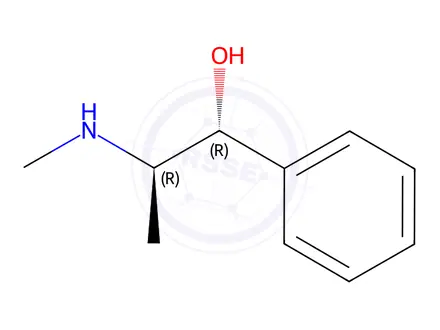 Chemical structure of (1R,2R)-Ephedrine Hemisulfate