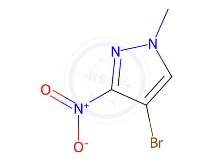 Chemical structure of 4-bromo-1-methyl-3-nitro-1H-pyrazole