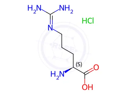 Chemical structure of L-Arginine hydrochloride