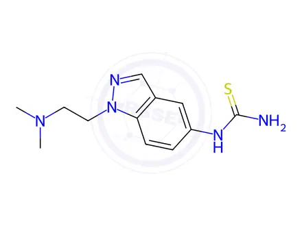 Chemical structure of 1-(1-(2-(Dimethylamino)ethyl)-1H-indazol-5-yl)thiourea