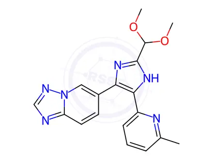 Chemical structure of 6-(2-(dimethoxymethyl)-5-(6-methylpyridin-2-yl)-1H-imidazol-4-yl)-[1,2,4]triazolo[1,5-a]pyridine