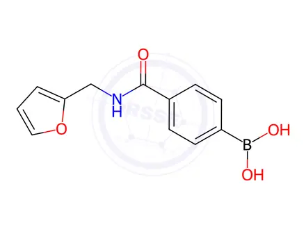 Chemical structure of (4-((Furan-2-ylmethyl)carbamoyl)phenyl)boronic acid