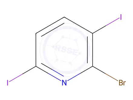 Chemical structure of 2-Bromo-3,6-diiodopyridine