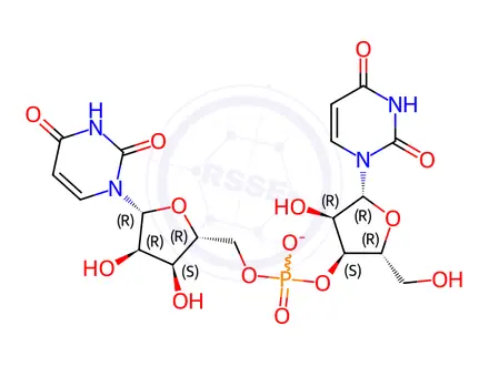Chemical structure of Uridine, uridylyl-(3'->5')-, ammonium salt