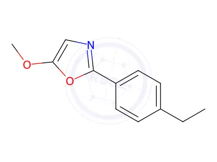 Chemical structure of Oxazole, 2-(4-ethylphenyl)-5-methoxy-(9CI)