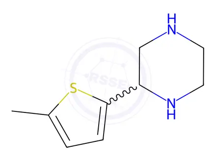 Chemical structure of Piperazine, 2-(5-methyl-2-thienyl)-(9CI)
