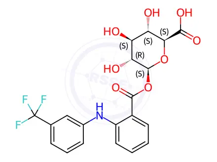 Chemical structure of Flufenamic Acid Impurity 3 (Flufenamic Acid Acyl Glucuronide)
