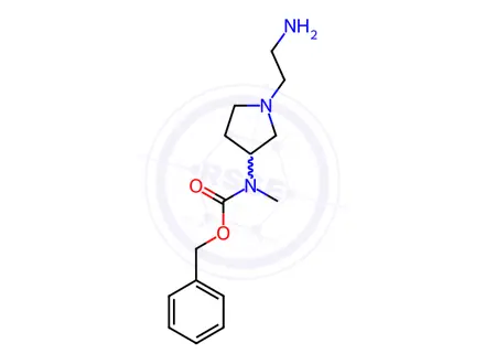 Chemical structure of Benzyl (1-(2-aminoethyl)pyrrolidin-3-yl)(methyl)carbamate