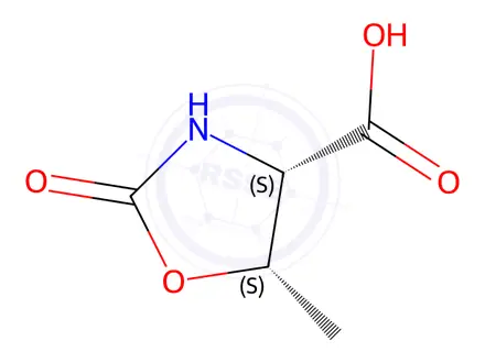 Chemical structure of (4S,5S)-5-Methyl-2-oxooxazolidine-4-carboxylic acid