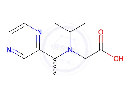 Chemical structure of 2-(Isopropyl(1-(pyrazin-2-yl)ethyl)amino)acetic acid
