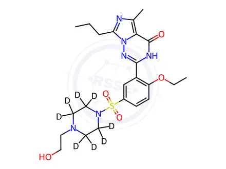 Chemical structure of Hydroxy Vardenafil-d8